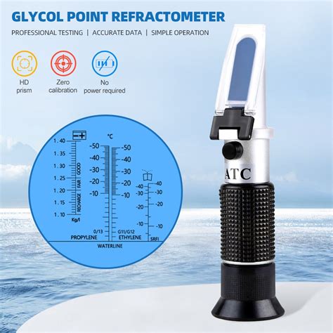 hand held refractometer for antifreeze and battery fluid|antifreeze refractometer for battery.